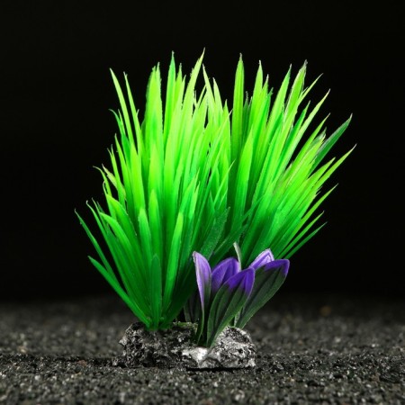Artificial aquarium plant, 18 x 10 x 11.5 cm, green-1