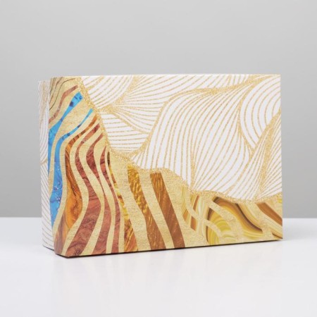 Gift folding box, packaging, “texture”, 21 x 15 x 7 cm-1