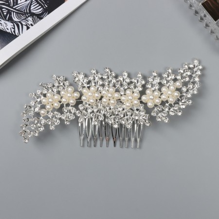Hair crest "Kelly" Vetochka Galant, 15x6 cm, silver