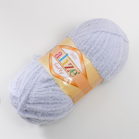 Yarn "Softy" 100% micropoliester 115m/50g (416 gray)-1