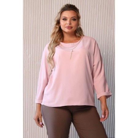Female blouse, size 50, pink color