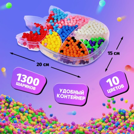 Aquamosaic "Unicorn", 8 cards, 1300 balls-3