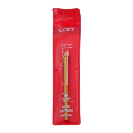 Ceramics drill, carbide scrap, cylindrical shank, 6 mm-1