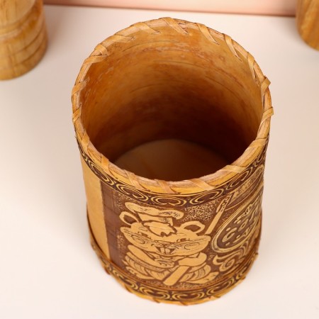 TUES for spices "Hamster", salt, 8x8x14 cm, birch bark-4
