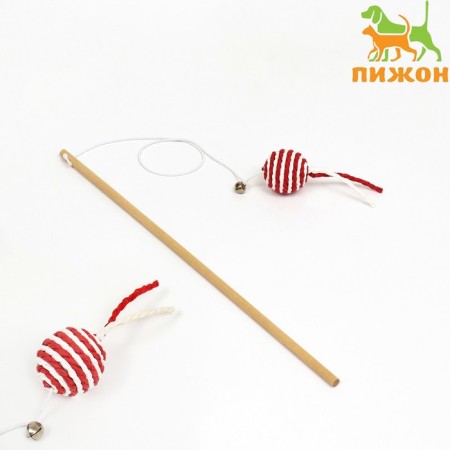 Domesticon-pound with a ball on a wooden handle, burgundy/white
