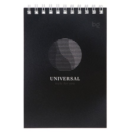 Notepad A6, 40 sheets, in a cage on the crest "Monochrome", cover coated cardboard, block 60g/m2, mix-3