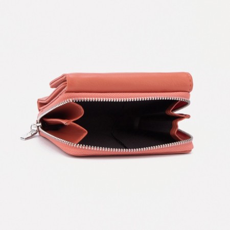 Women's wallet on the button, orange color-3