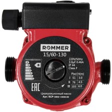 Circulation pump Rommer Rate 15/60-130, 103 watts, 43 l/min, pressure 6 m, cast iron