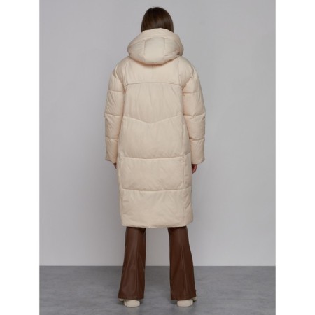 Coat insulated winter female, size 48, color light-beige-3