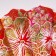 Fan plastic, textiles "Flower paradise" wide blades, sparkles mix 23 cm