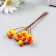Decor for creativity "Red-orange berries" 1 bouquet = 10 berries d = 1 cm 10 cm