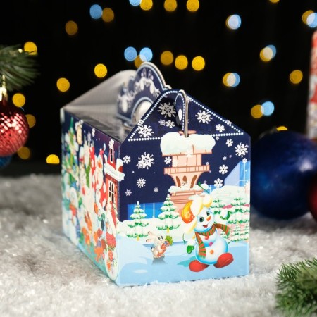 Gift box "New Year in the city", 20 x 12 x 19 cm-2