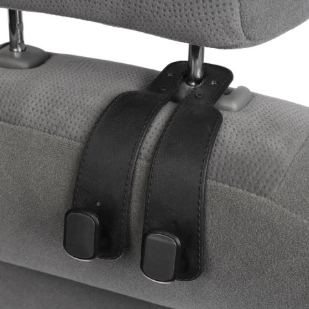The hook on the head restraint is double, black-2