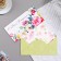 Money envelope "Happy Birthday!" Flowers, white background, 17x8 cm