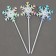 Set for decorating the Snowflake cake, multi -colored, 3 pcs.