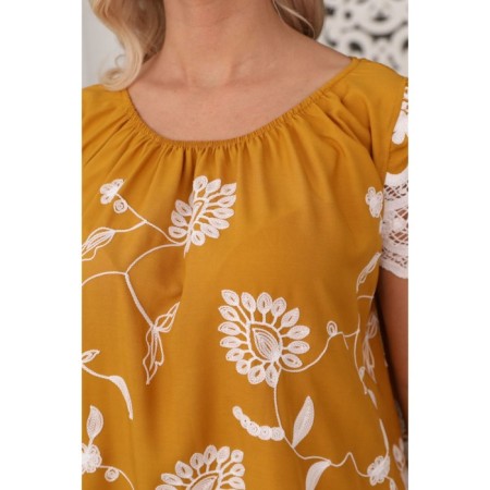 Female dress, size 48, mustard color-11