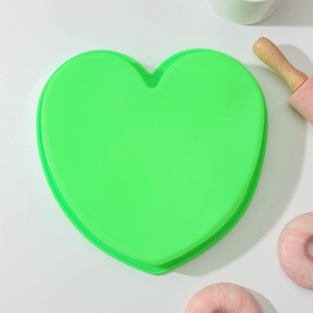 Baking uniform "Heart", silicone, 24 × 23 × 4 cm, color mix-1