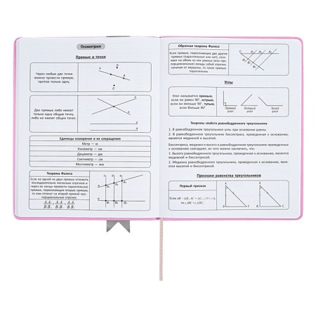 Universal diary for grades 1-11 Lenta, solid cover of artificial leather, applique, silkography, liesse, 48 sheets, pink-8