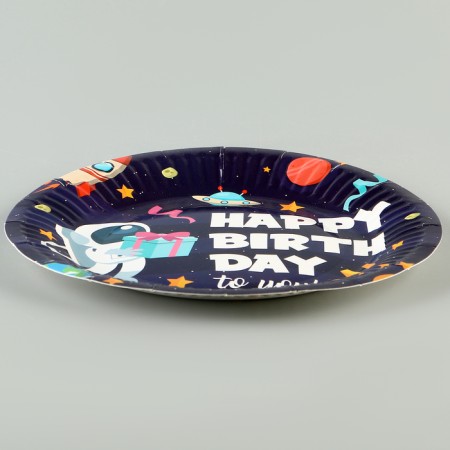 Paper plates "Happy Birthday" astronaut, 6 pcs-1