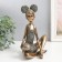 Polystone souvenir "Girl with curly tails, with a jug" under bronze 16.5x13.5x21 cm