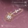 Pin "Flower" openwork composition, 8 cm, white color in gold