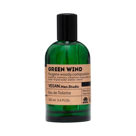 Tuale water men's Vegan Man Studio Green Wind, 100 ml (based on 12.12. Blanc (Lacoste)-1