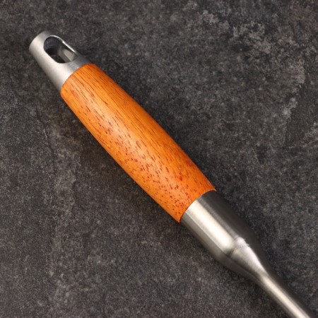 Double -double meat hook, 50cm, with a wooden handle-4