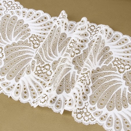 Lace elastic fabric, 180 mm × 2.7 ± 0.5 m, white color-2
