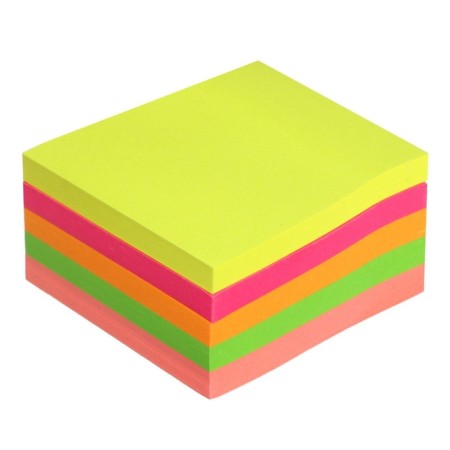Block with a sticky edge of 250 sheets, 5 fluorescent colors, 50 mm x 50 mm-1
