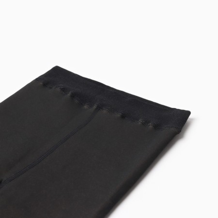 Microfiber thermoles with fleece "Second leather" 600 DEN, Black color, size 1-2-2