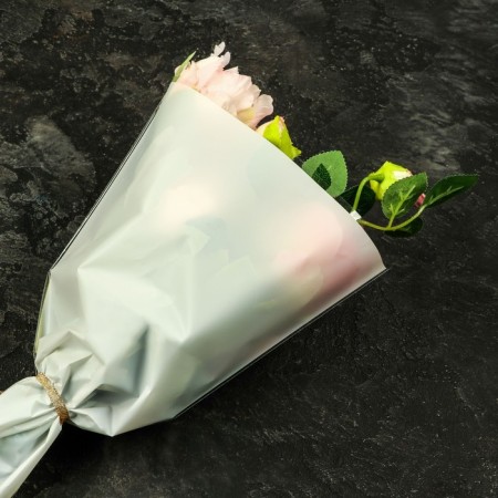 Package Flower cone, white, 28x9x44cm ± 1cm-4