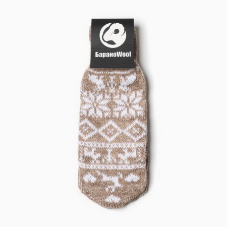 Women's mittens, beige color, size 18-3