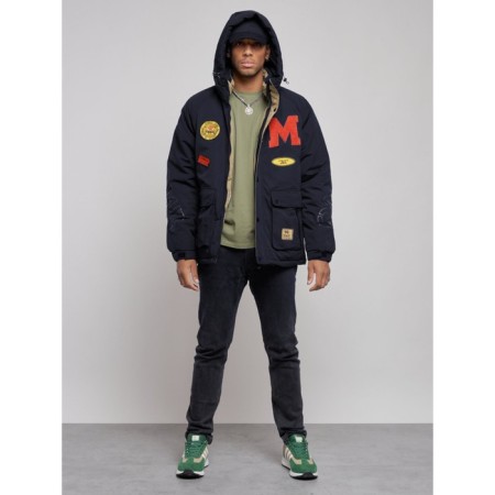 Male jacket, size 48, dark blue color-4