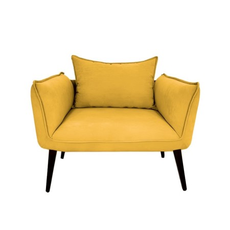 The Naples chair, without a mechanism, velor, mustard color