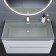 Sink uperwood Classic quartz 90 cm, quartz, gray matte, platinum