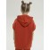 Girls' sweatshirt, height 98 cm, terracotta color
