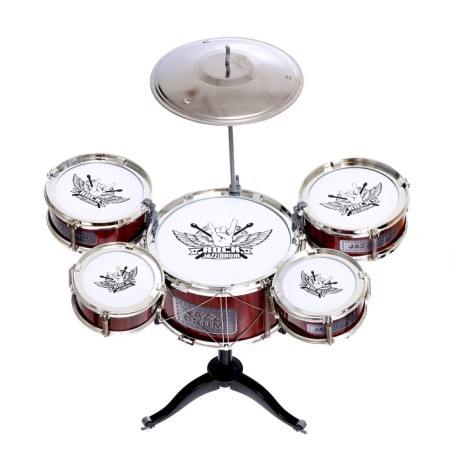 Drum installation "Rock", 5 drums, plate, sticks, stool-4