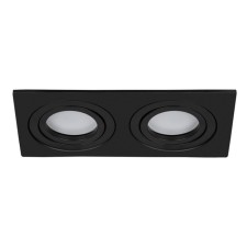 Точечный встраиваемый светильник Arte Lamp Tarf A2168PL-2BK, GU10, 2х50 Вт, 9.2х17.3х2.4 см, чёрный