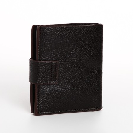 Male purse on a magnet, brown color-1