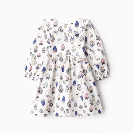 Baby dress with collar Kaftan "Berries" R.34 (122-128 cm)-8