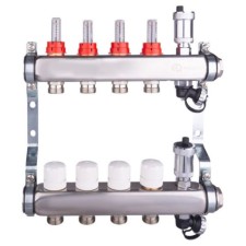 Коллекторная группа AQUALINK, 1"х3/4", 11 выходов, с расходомерами, нержавеющая сталь