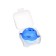 Silicone teether for teeth with a rattle "Fish", in the case, blue color, crumb I