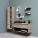 Mirror in a bathroom with a shelf, semi -oval, 35 × 50 cm