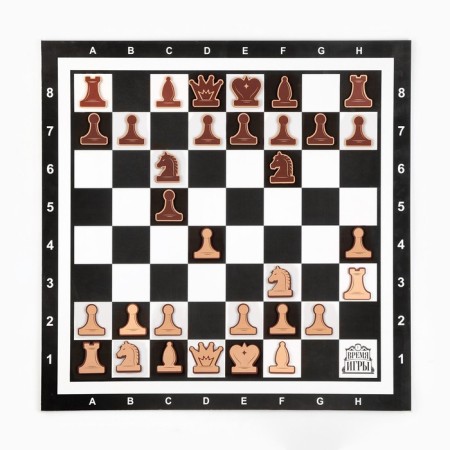 Demonstration chess 60 x 60 cm "Game time" on a magnetic board, 32 pcs, black