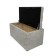 Puff with a lid and weighting, 800 × 400 × 420 mm, Dakota velor, Ivory color