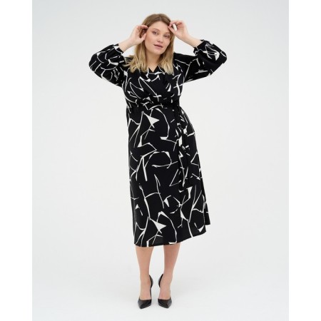 Women's dress Mist, Plus-Size, R.52, Black-6