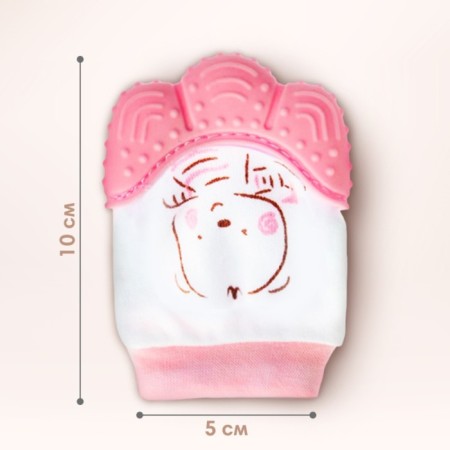 Mitten Mitteen "Bear", pink color, crush me-3