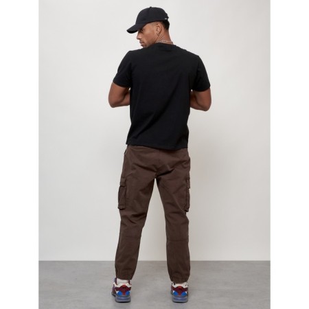 Cargo jeans men, size 48, brown color-11