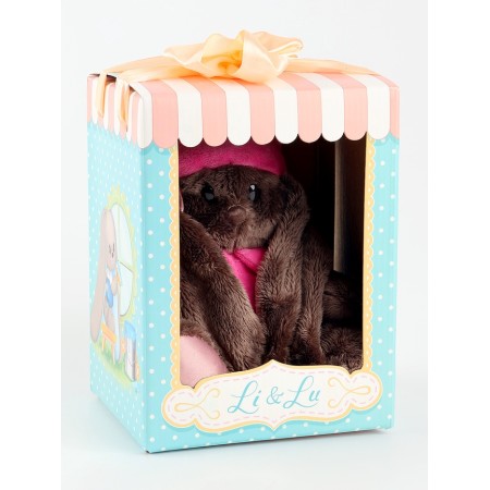Soft toy "Bunny LI in pink clothes"-3