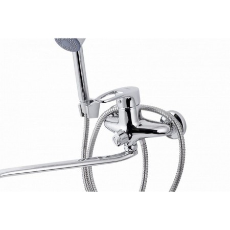 FAUZT FZS-888-126 bathtub mixer, single-leaf, pour 340 mm, watering can, chrome-1